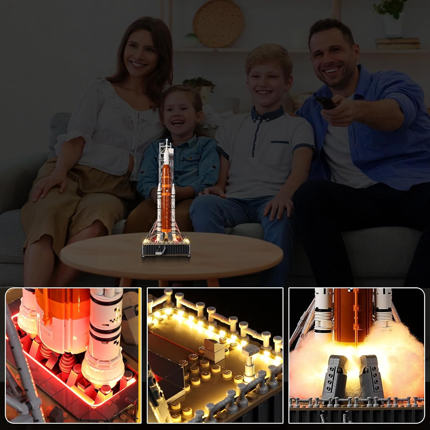 Kyglaring LED Light Kit Compatible with Lego NASA Artemis Space Launch System 10341 Building Set - Upgraded Touch Control & Dimming (Lights Only, Model Not Included)