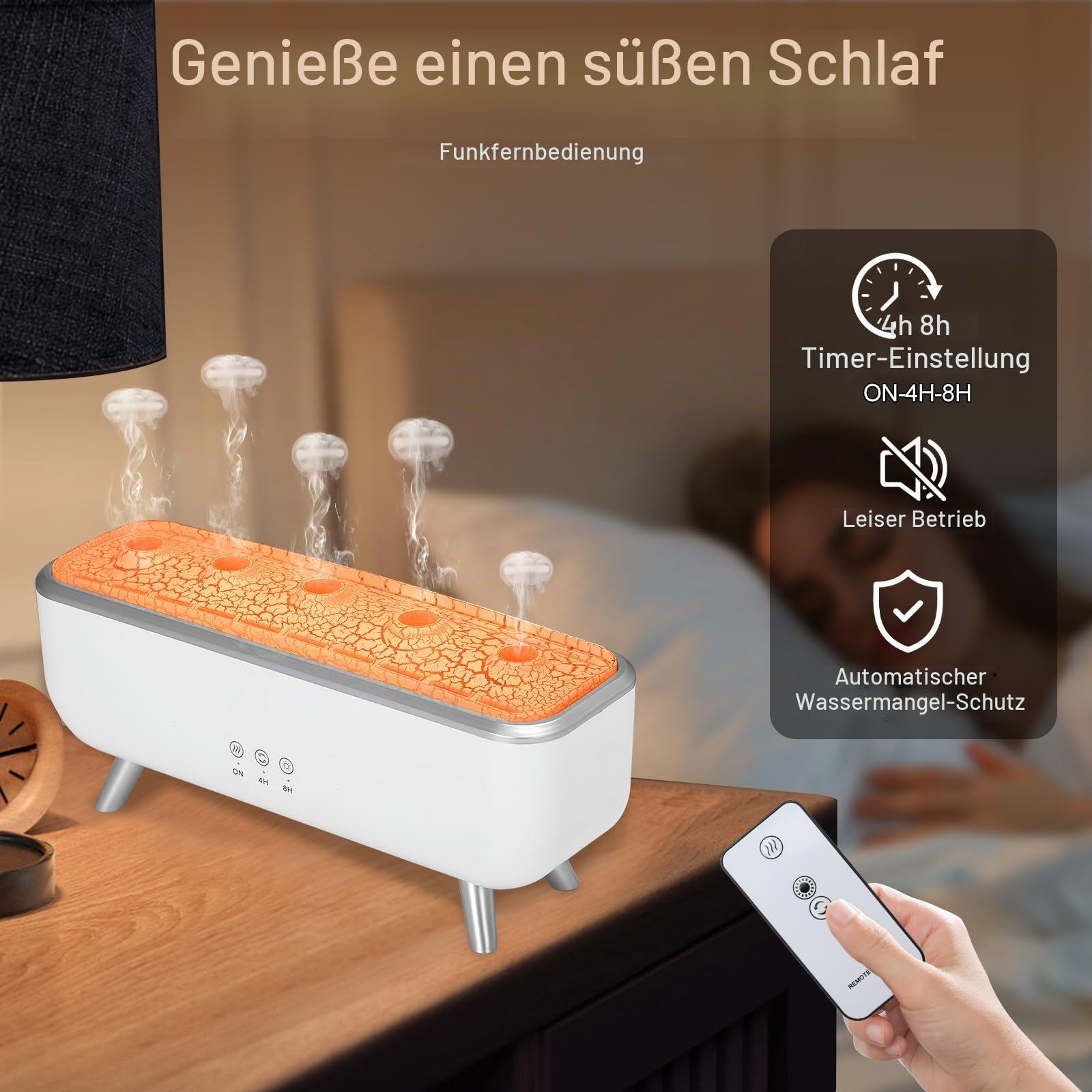 Quallen Ätherisches Öl Diffusor mit Dynamischer Ton-Pickup, 300 ml