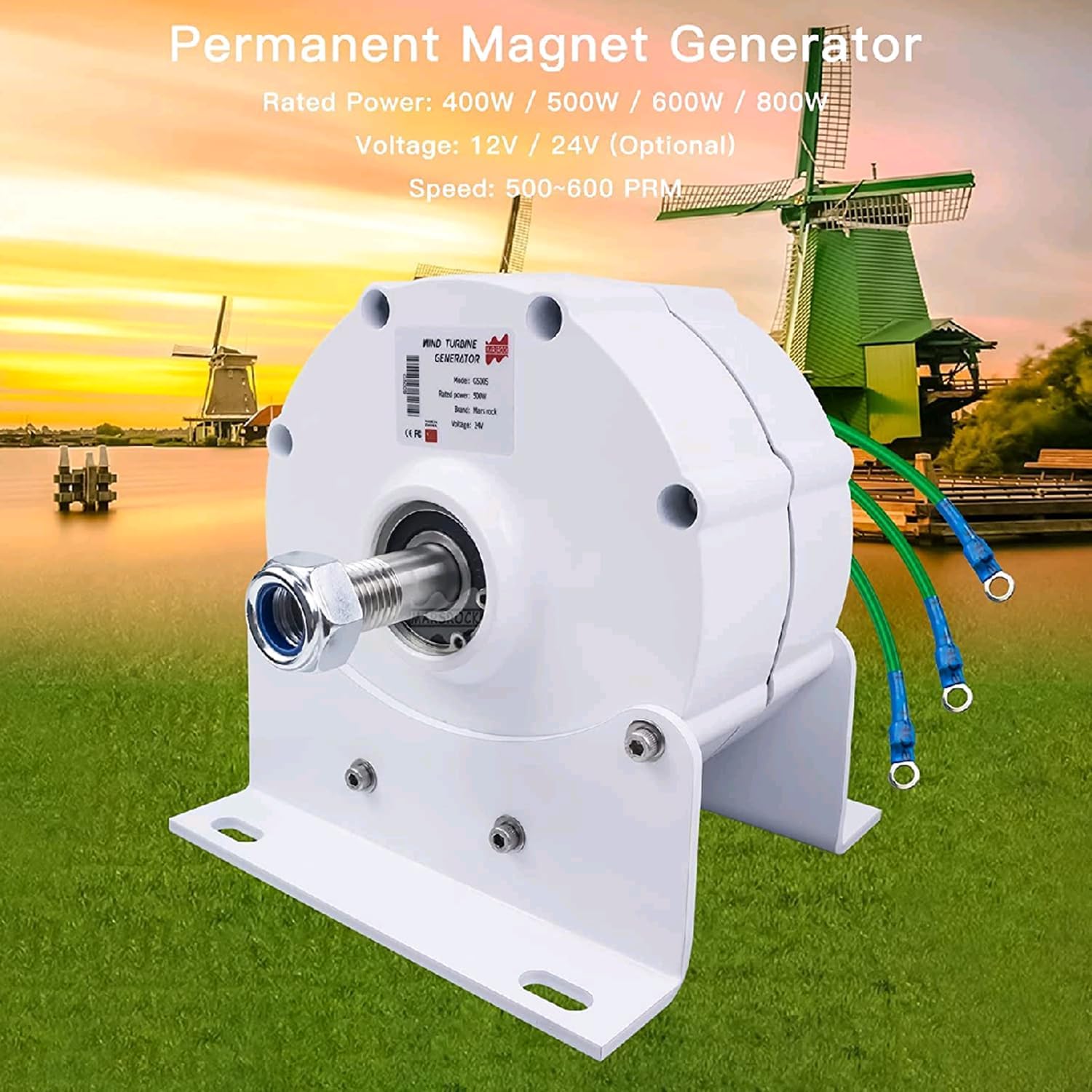 Permanent Magnet Generator with Rectifier, 600rmp/Min 12V,24V,48V,96V,110V,220V Wind Turbine Generator, Home Power System,48V