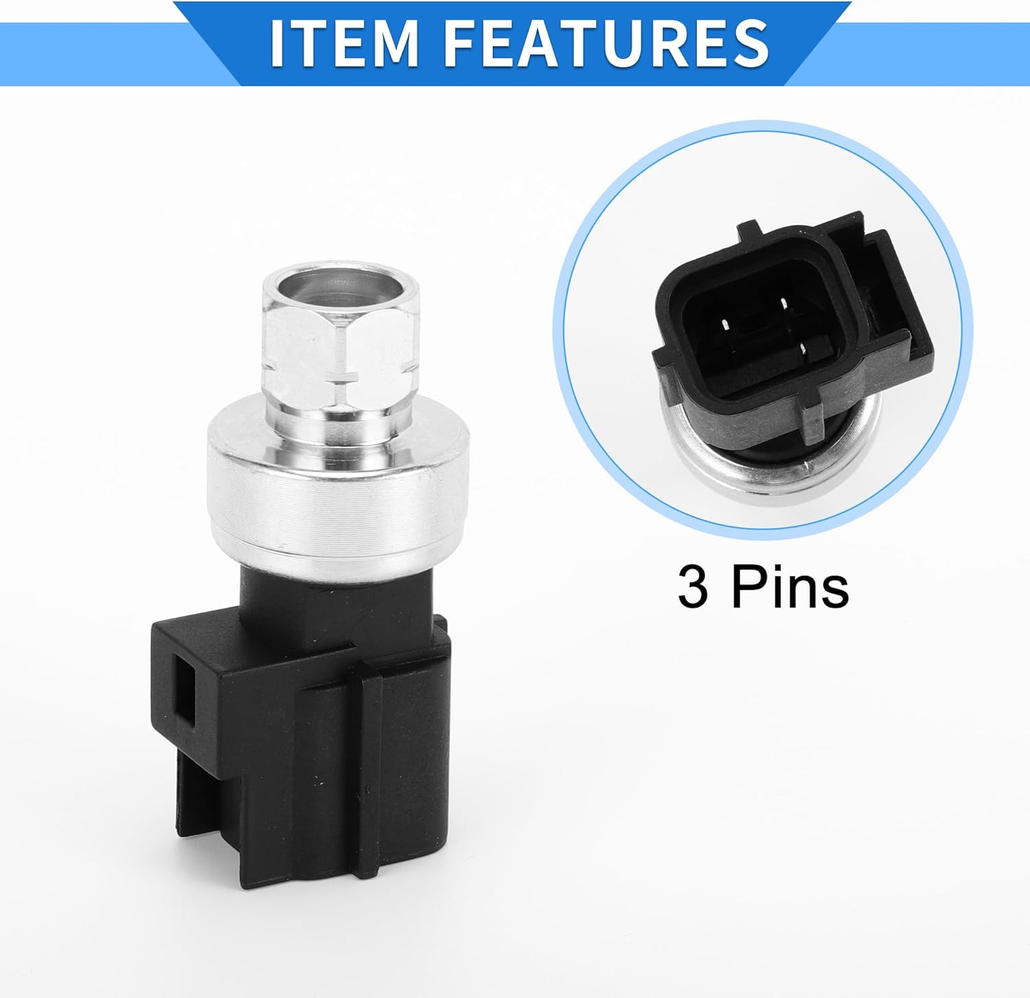 5073617AA/5072138AA/5072384AA A/C Pressure Switch Sensor for JEEP GRAND CHEROKEE 2002-2004 Engine Air Conditioning Refrigerant Pressure Transducer