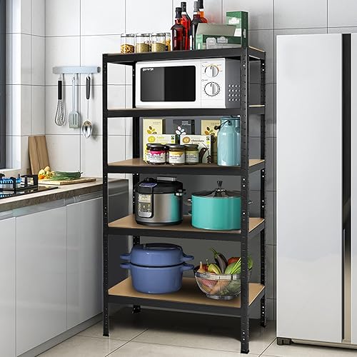 Miniatura 2 de Tangkula Estantes de almacenamiento de 72 pulgadas, estante de garaje de 5 niveles con marco de acero resistente, estantería de almacenamiento