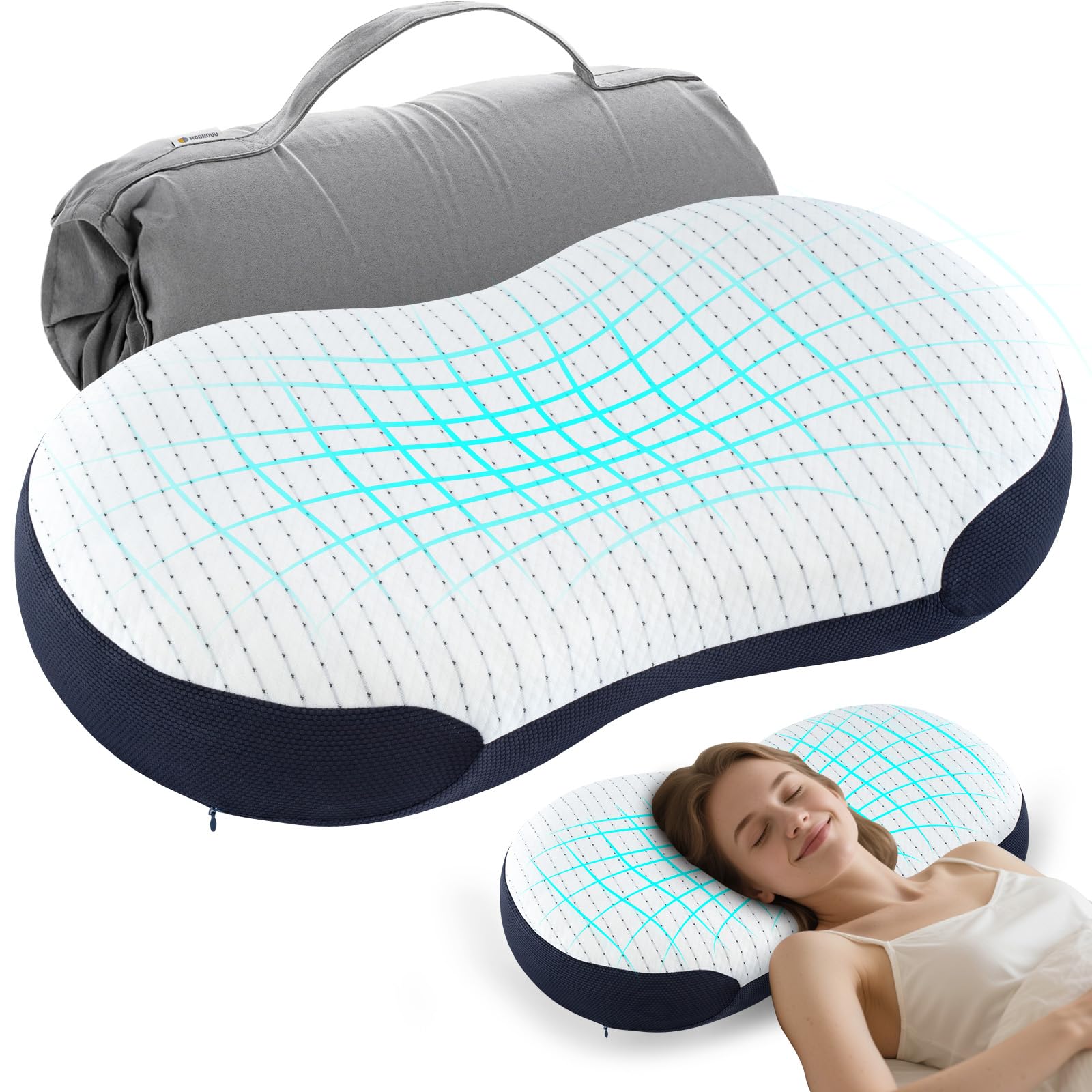 MOONOUU Full Size Travel Pillow