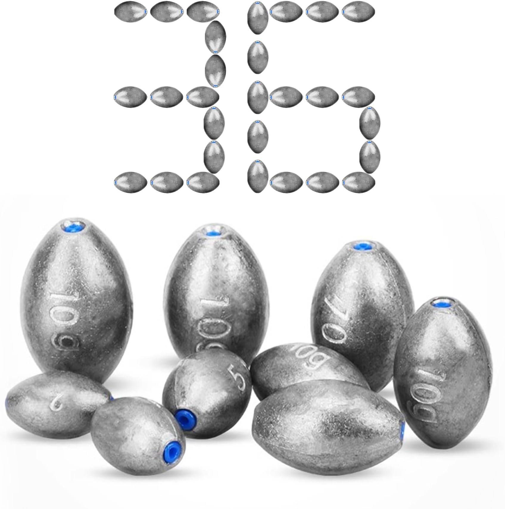 Croch Fishing Weights Sinkers Kit, 400pcs Removable Split Shot Sinkers