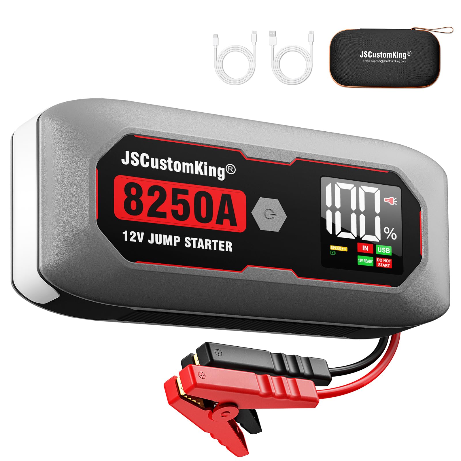 8250A Jump Starter Battery Jump Starter Battery Pack for All Gas or 10 0 L Diesel 12V Potable