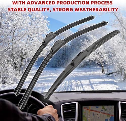 Miniatura 5 de 3 limpiaparabrisas de 24 pulgadas, 16 pulgadas, 17 pulgadas, repuesto para X-Trail T30 2000-2007, limpiaparabrisas de equipo original, que cumple