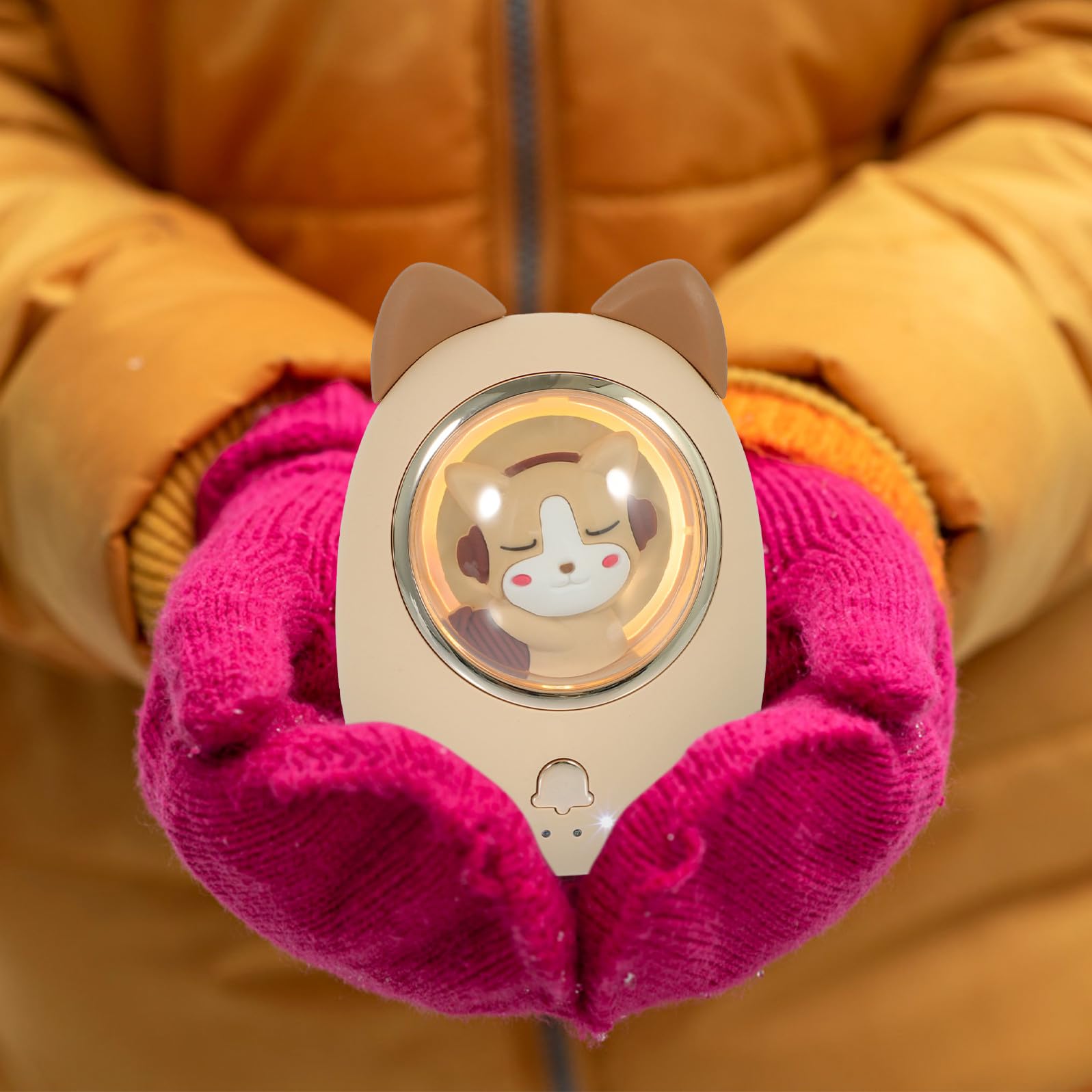 TOYANDONA Scaldamani Invernale Portatile Ricaricabile USB Design Animale dei Cartoni Scaldamani Elettrico Leggero per Outdoor Campeggio Sci e Regalo per Donne