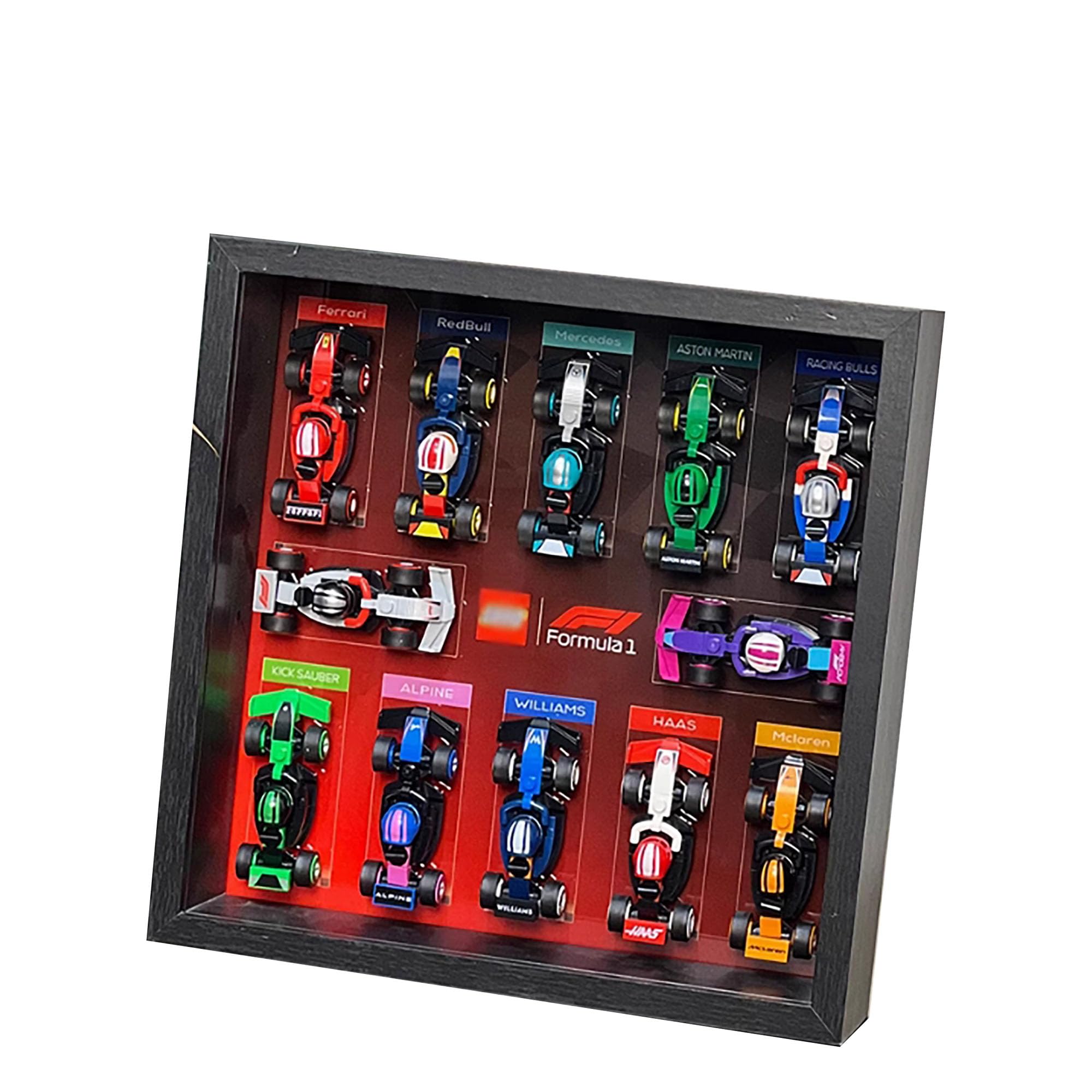 Acryl-Vitrine für Lego 71049 Lottery F1 Rennwagen-Modell, staubdichte 3 mm Präsentationsbox, Vitrine kompatibel mit Lego 71049 (Modell nicht enthalten) (Fotorahmen B)