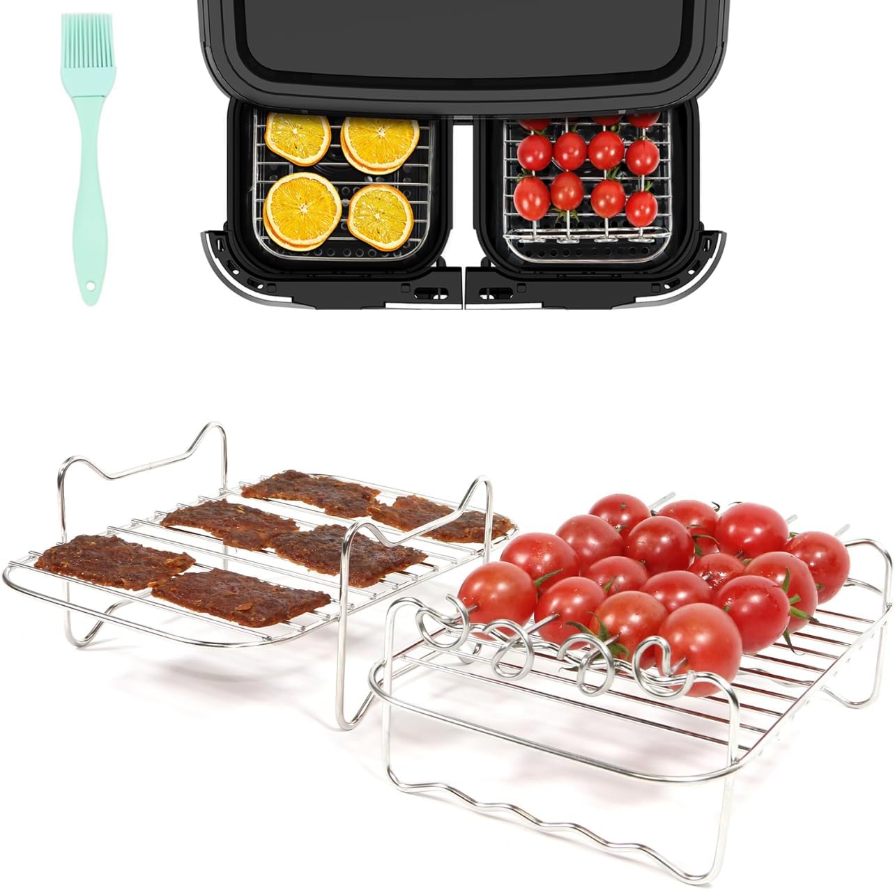 Air Fryer Rack Compatible with Ninja Air Fryer Set of 2 Air Fryer