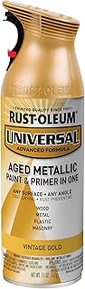 Rust-Oleum 342918 Universal All Surface Spray Paint, 11 oz, Aged Metallic Vintage Gold