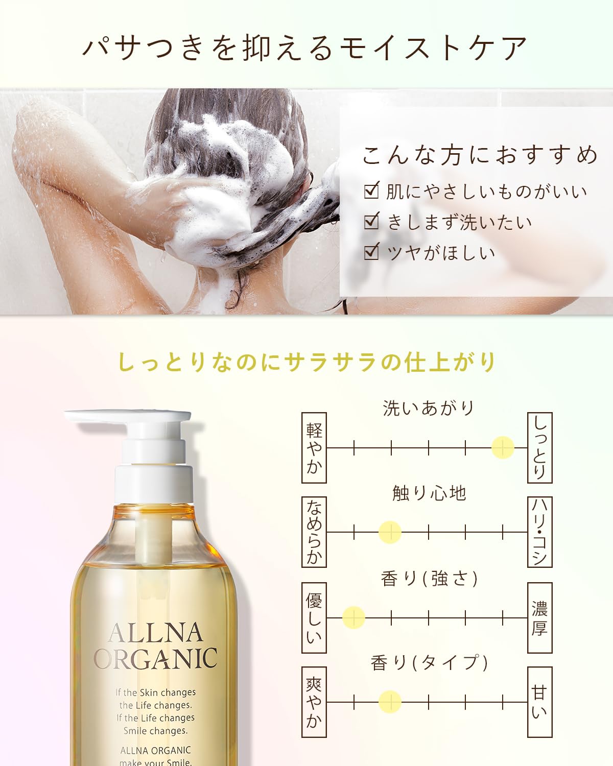 Amazon | オルナ オーガニック シャンプー 500ml モイスチャー 無添加