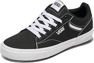 Vans Men's Seldan Low-Top Sneakers: Retro 90s Tennis Style Canvas Shoes with Waffle Grip Outsole