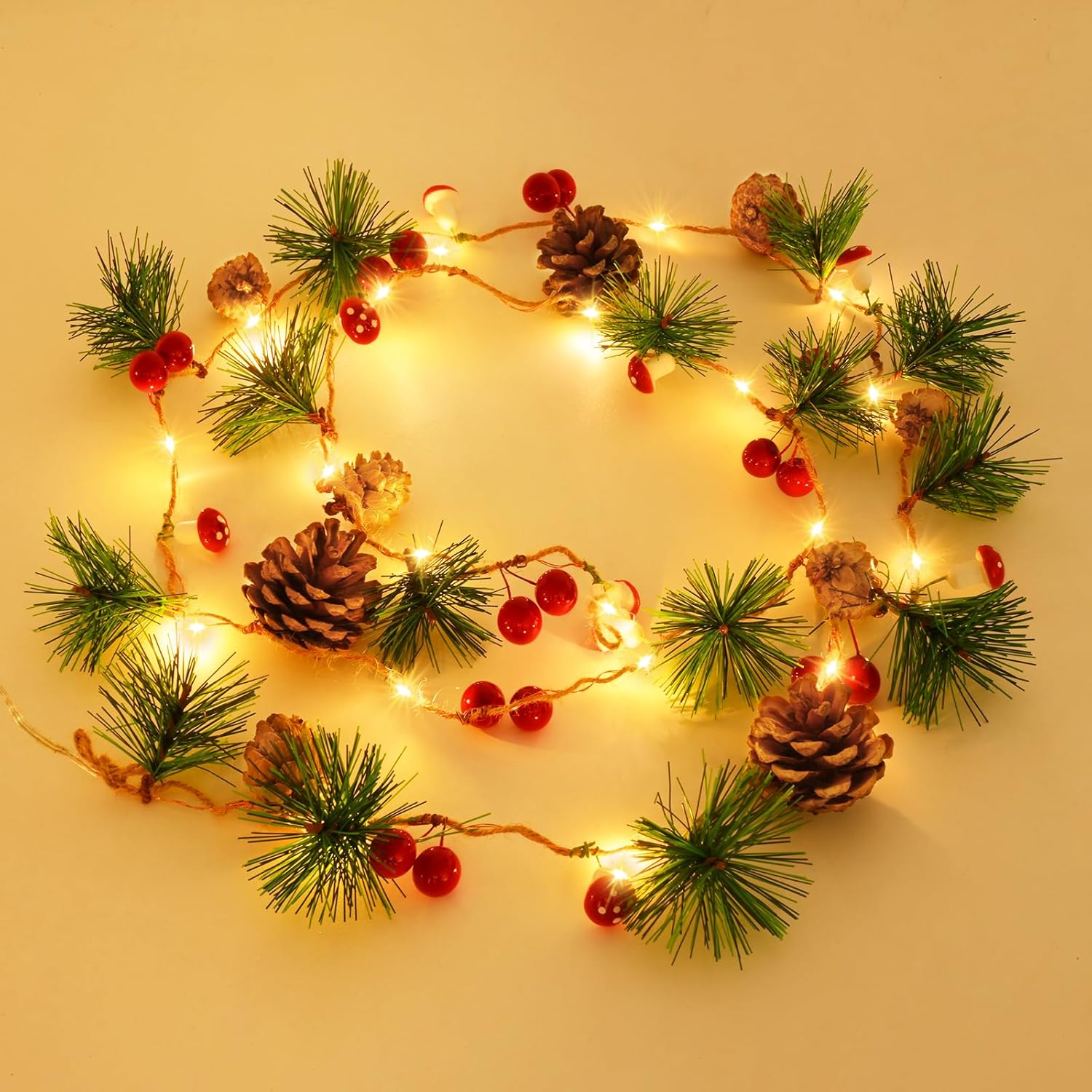 Christmas DecorChristmas Garland with Lights, 6.5FT 20