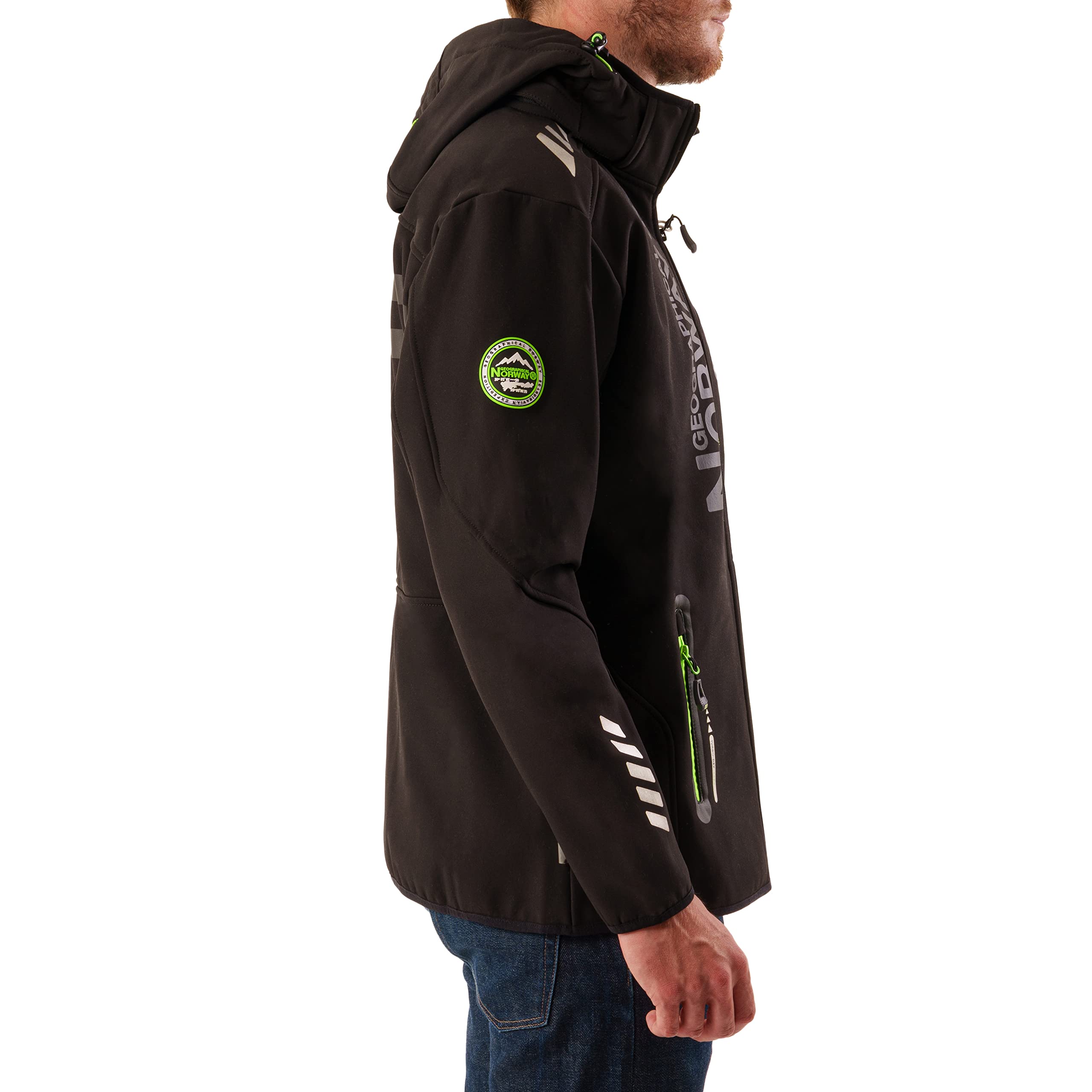 Geographical Norway ROYAUTE MEN - Chaqueta Softshell Impermeable Hombre - Capucha Transpirable Exterior - Chaqueta Cortavientos Invierno - Actividades Aire Libre ()