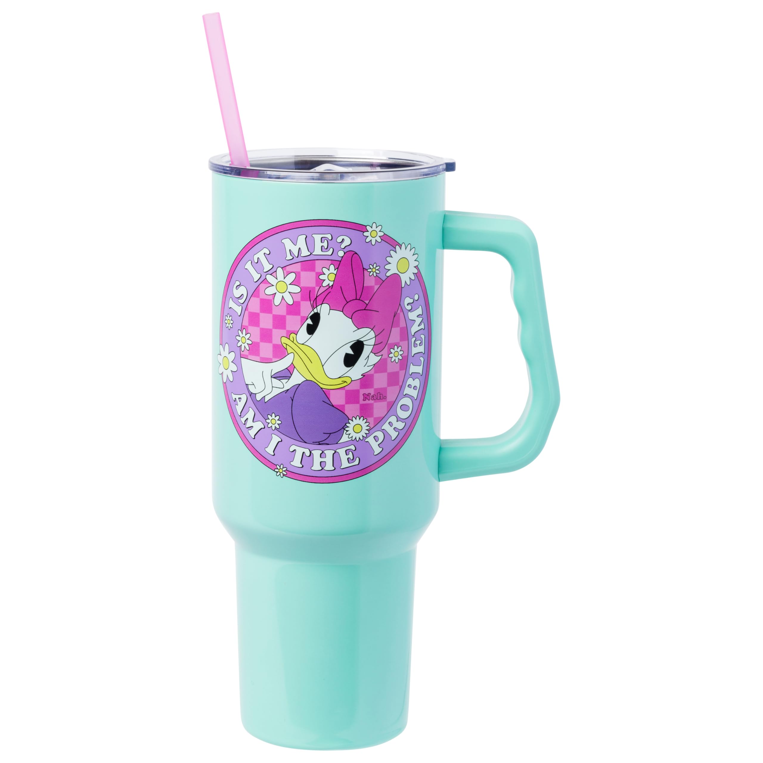 Silver Buffalo Disney Daisy Duck, Stainless Steel Tumbler, 40oz