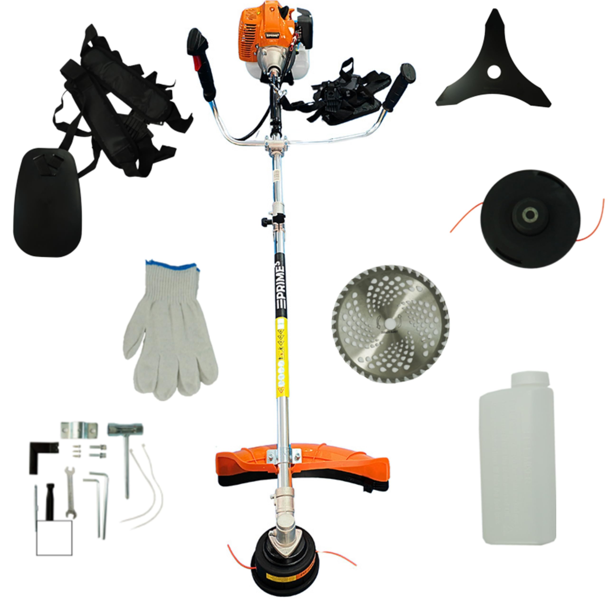 PRIME3 - Kosa Spalinowa - Podkaszarka z Silnikiem 2-Suwowym 52 cm³, Moc 1,75 kW, Zbiornik 1,2 l, Komfortowy Uchwyt, do Trawy i Zarośli, Waga 7 kg - GBC71