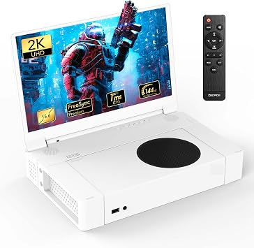 DEPGI 15.6" Portable Monitor for Xbox Series S,144Hz 2K QHD IPS Gaming Monitor for Xbox Series S Not Included, with HDR AMD FreeSync 2X HDMI for Indoor Outdoor Travel