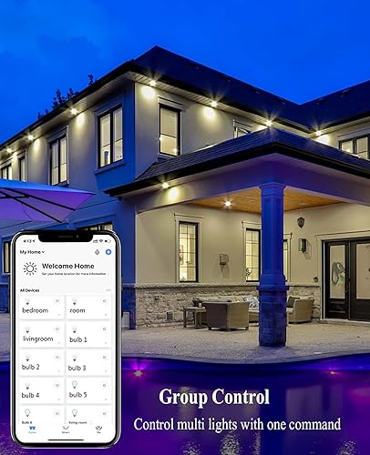 Miniatura 5 de CMARS Bombillas LED inteligentes E12, bombilla inteligente WiFi compatible con Alexa Google Home IFTTT, bombilla regulable y RGB que cambia de