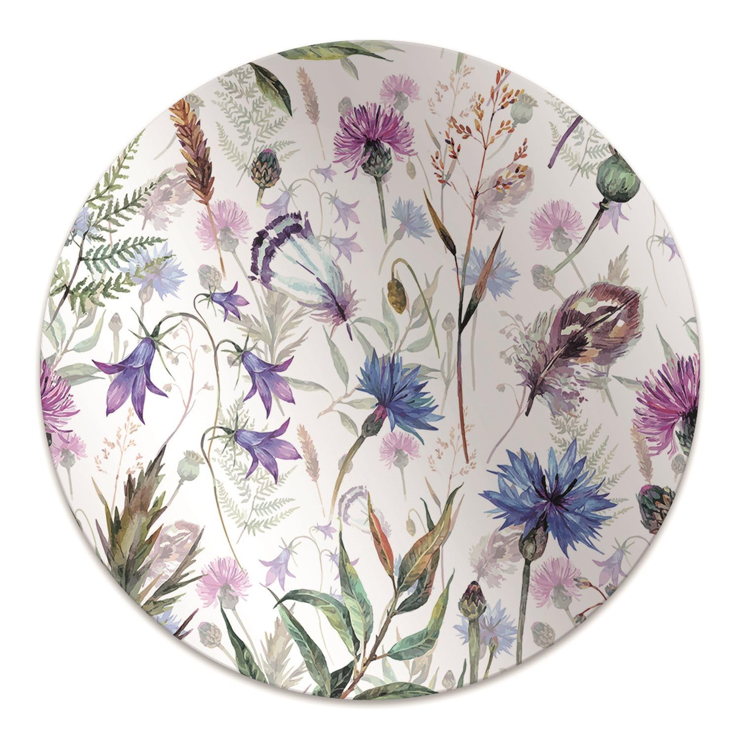 Protège-tapis de chaise de bureau avec fleurs sauvages pour décorer votre coin télétravail