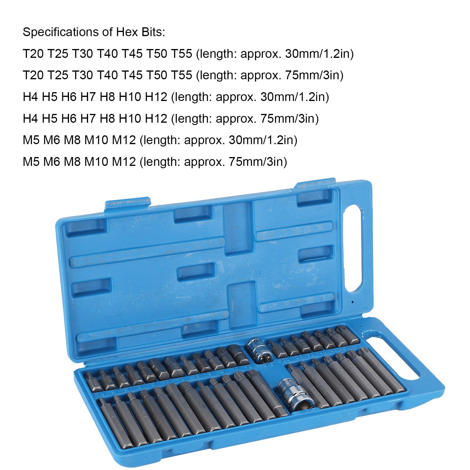 40pcs Hex Bit Socket Set, Metric Allen Socket Set, Wrench Drill Adapter Sets, Suitable for Helping To Streamline Your Workflow