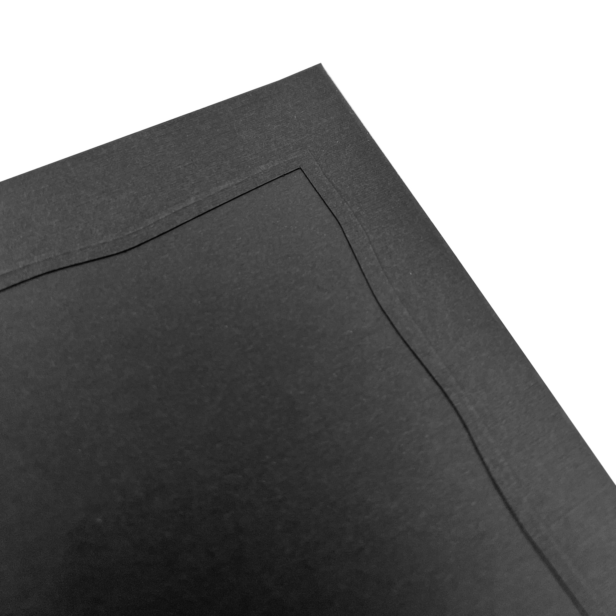 100 Stück Endlosleporello Leinen schwarz Wellenausschnitt für Bilder 13x18 cm nach Bedarf teilbar, für Jubiläum, Beerdigung, Trauerfeier, Geburtstag, Fotos, Lebenslauf