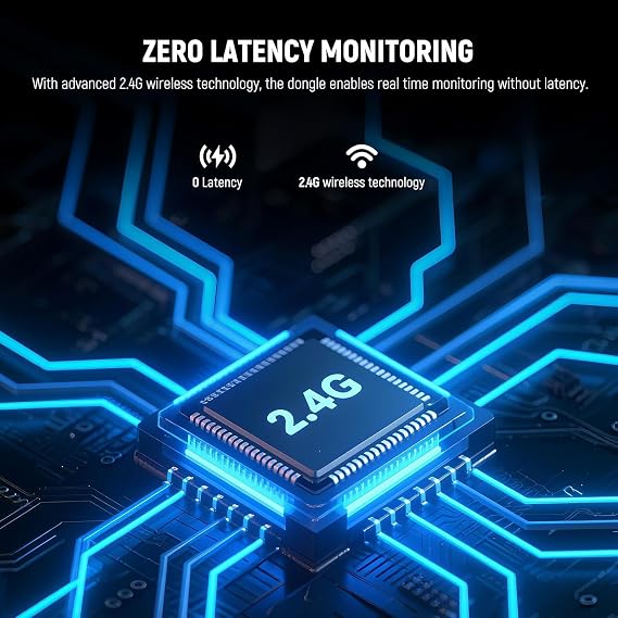 NEEWER EB01 2.4G Wireless Dongle OWS Real Time Zero Latency Monitoring Earphones Noise Canceling Mono Track 30m Range 24H Open Ear Earbud for 3.5mm TRS Monitor Jack/Wireless Lav Mic/TV/Phone/Laptop/PC