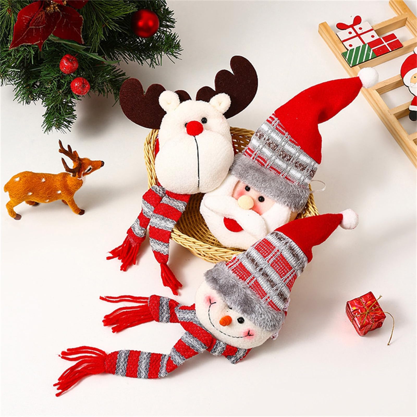 Amazon.co.jp: ZYKEJJDDAK クリスマスカーテンバックル 雪だるま