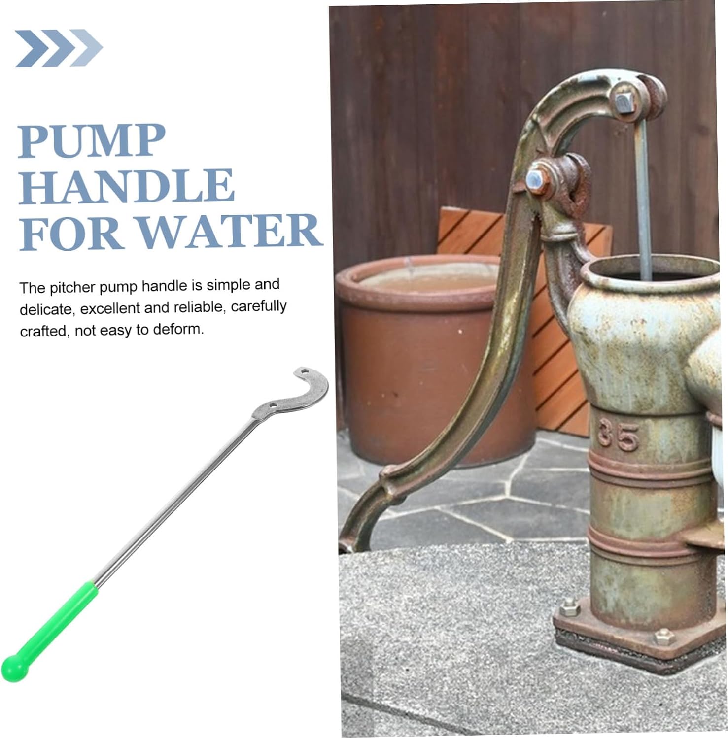 Replaceable Manual Pump Handle Sturdy Pitcher Pump Accessory for Easy Installation and Practical Use Water Wells