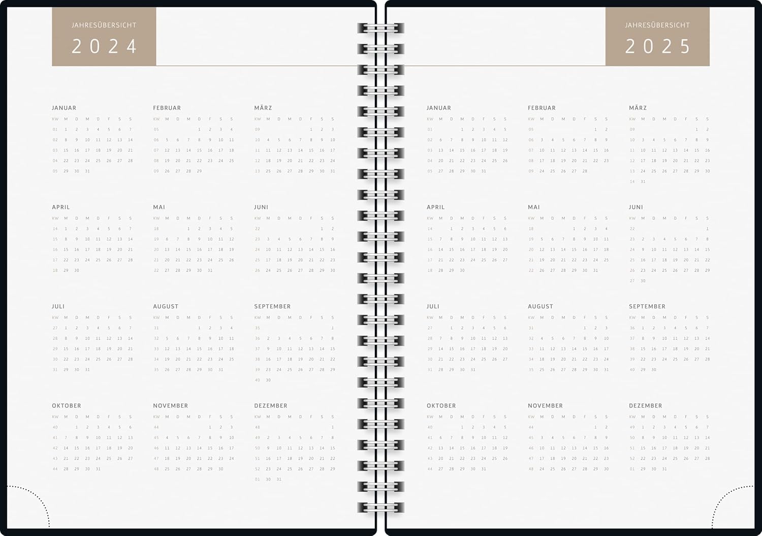 rido/idé 7021407014 Wochenkalender Buchkalender 2024 ""Gradient Sky"" 2 Seiten = 1 Woche Blattgröße 14,8 x 21 cm A5 Grafik-Einband