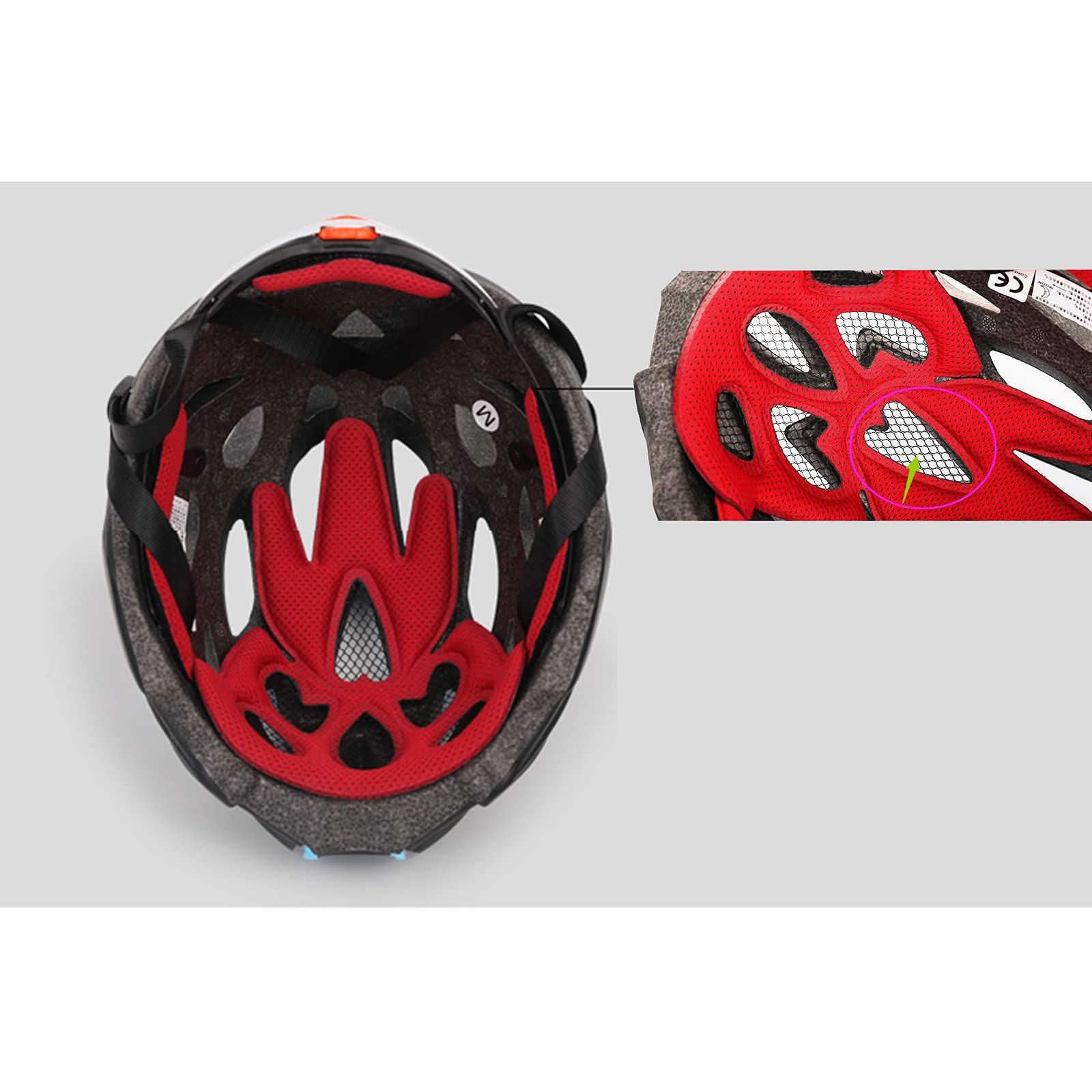 Casco Bici Casco MTB,con Visiera Occhiali Protettivi Magnetici Adulto Unisex per Bici Sicurezza Sportiva Casco da Bicicletta Superleggero Regolabile