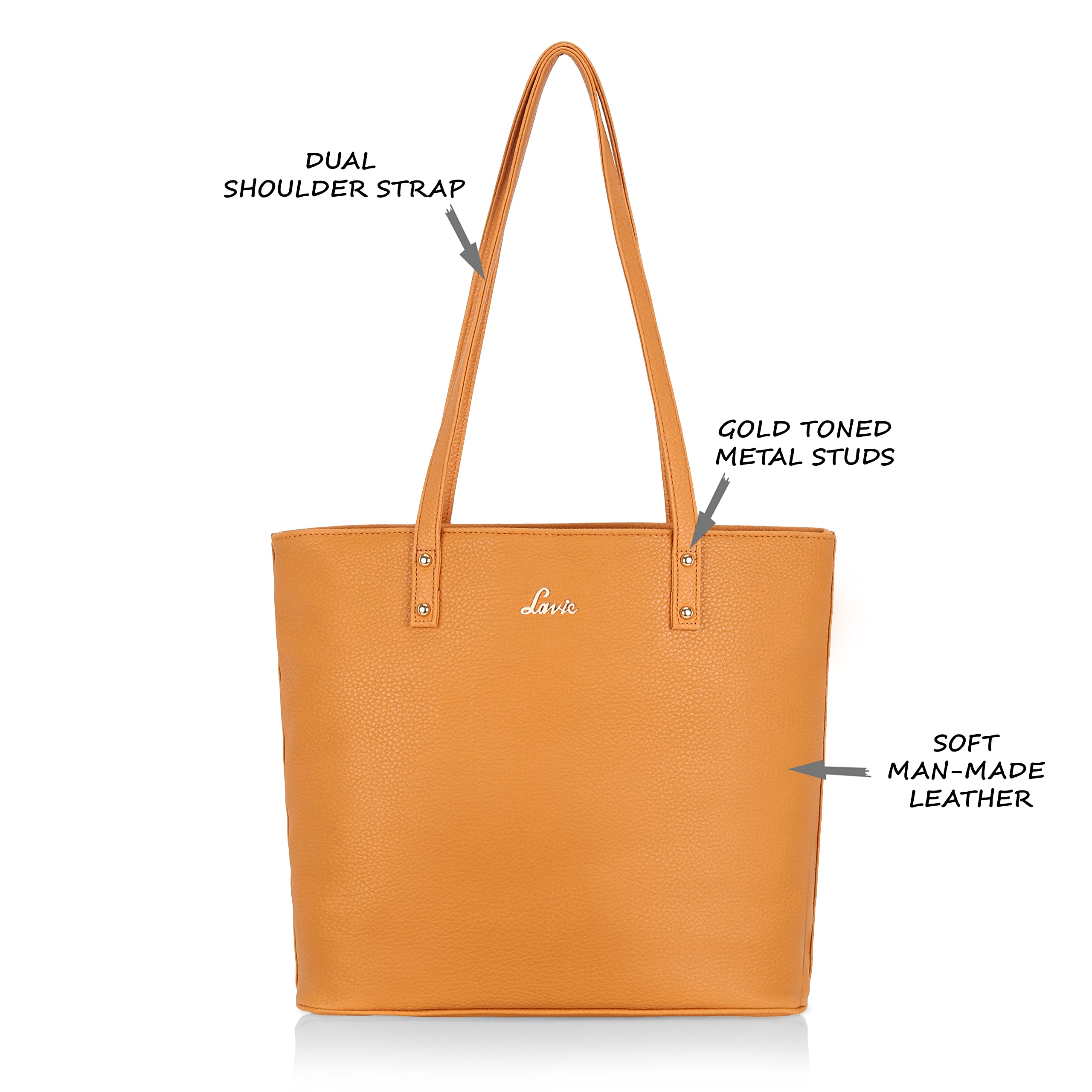 Lavie Pavo Women's Tote Bag (Brown, Ocher) 1