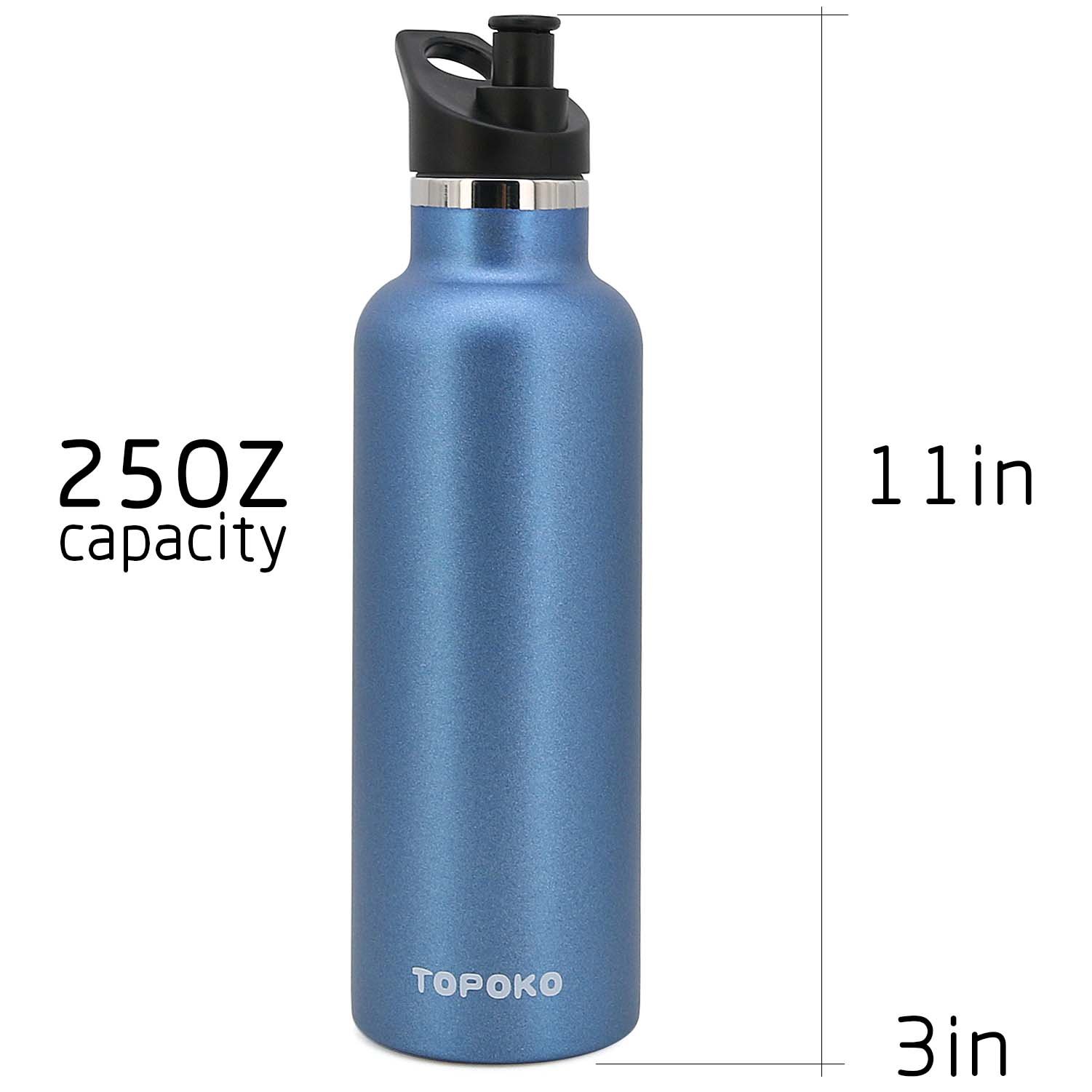 Amazon.co.jp: 25オンス ハンドル付き二層壁水筒・ストロー蓋、真空