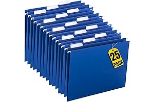 1InTheOffice Blue Hanging File Folders: Your File Organization Solution