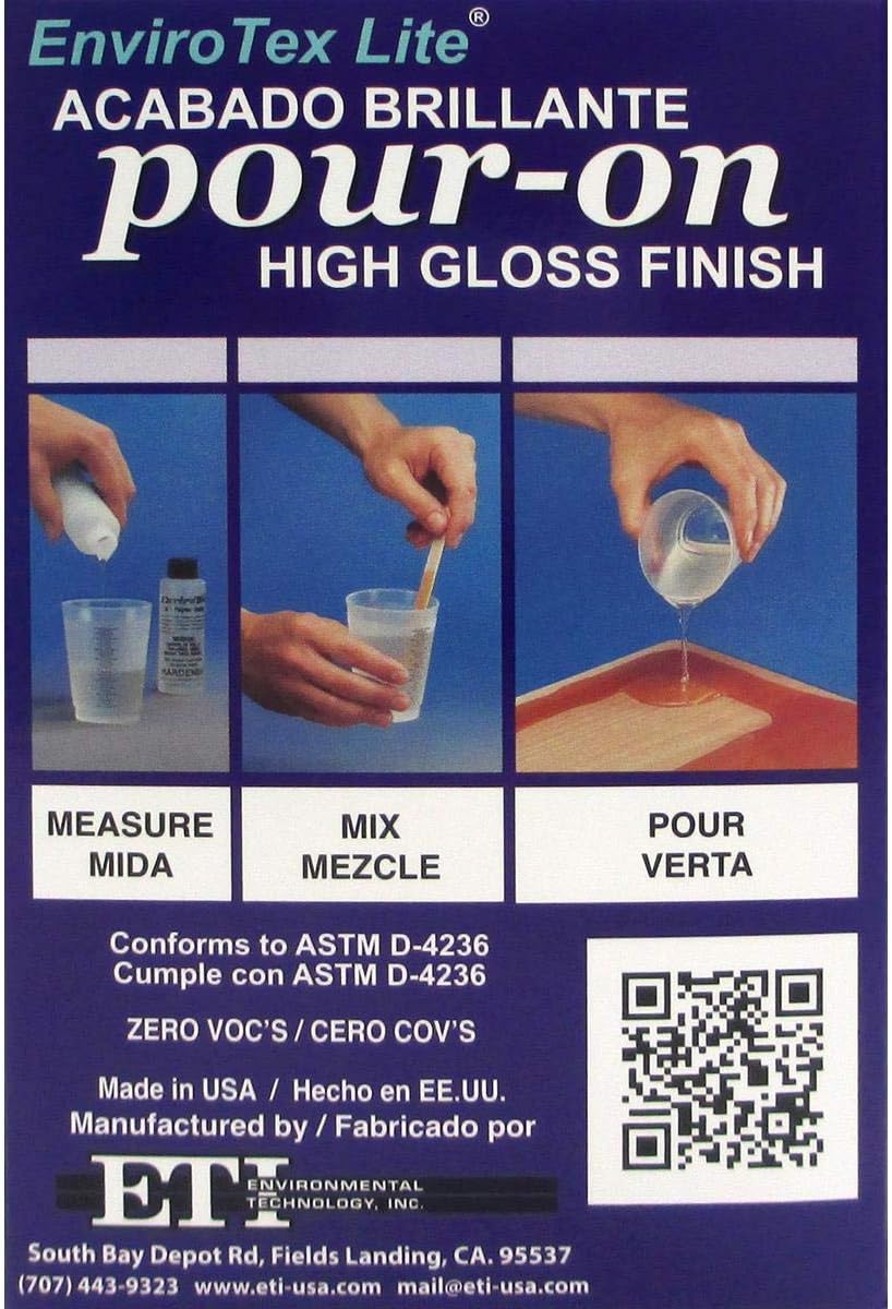 Envirotex Lite Pour-On High Gloss Epoxy for Sealing Bottlecaps 8 oz by EnviroTex Lite