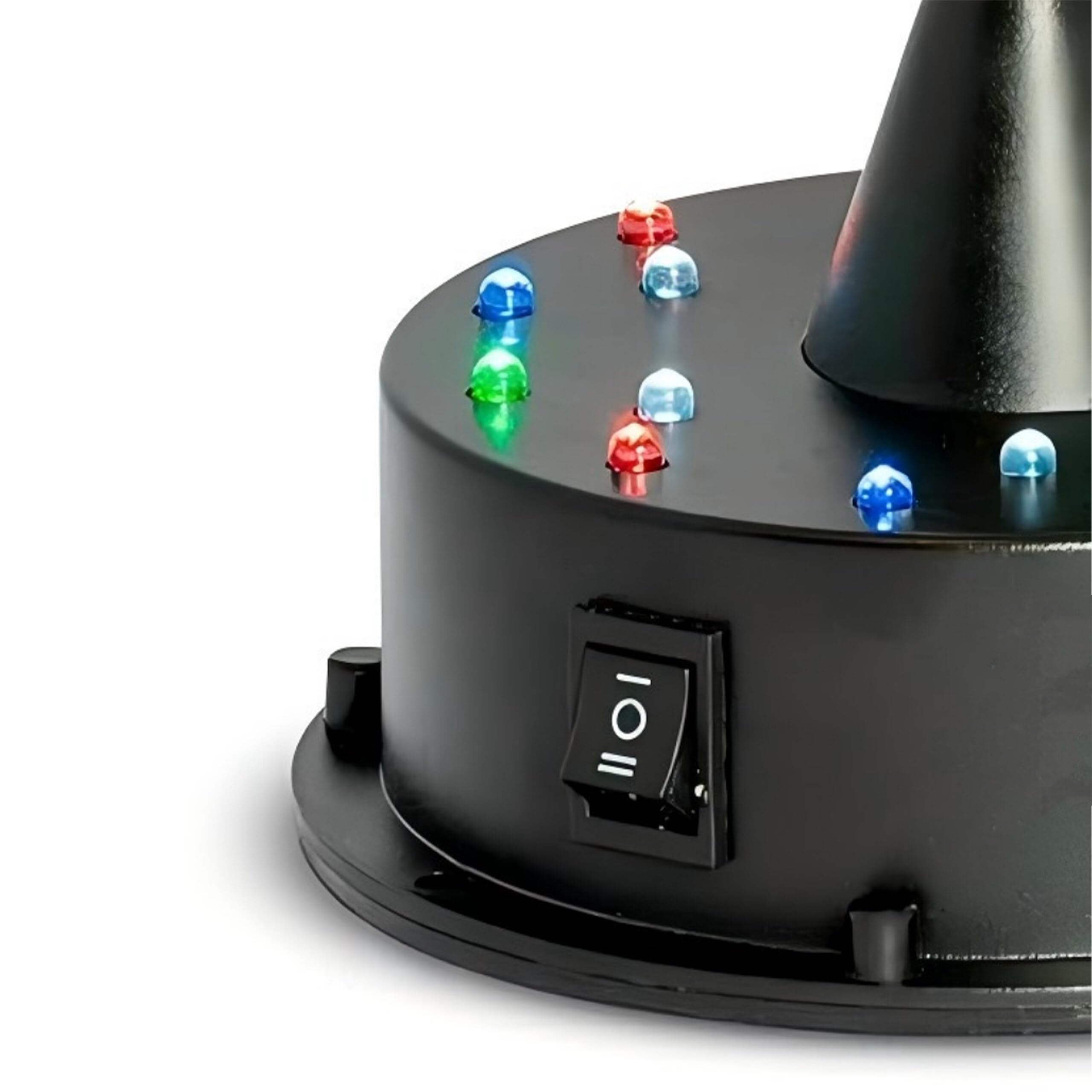 Relaxdays Palla Disco Rotante con Motore e LED Ø 20 cm, specchiante, Batteria, Ideale per Feste, Argento
