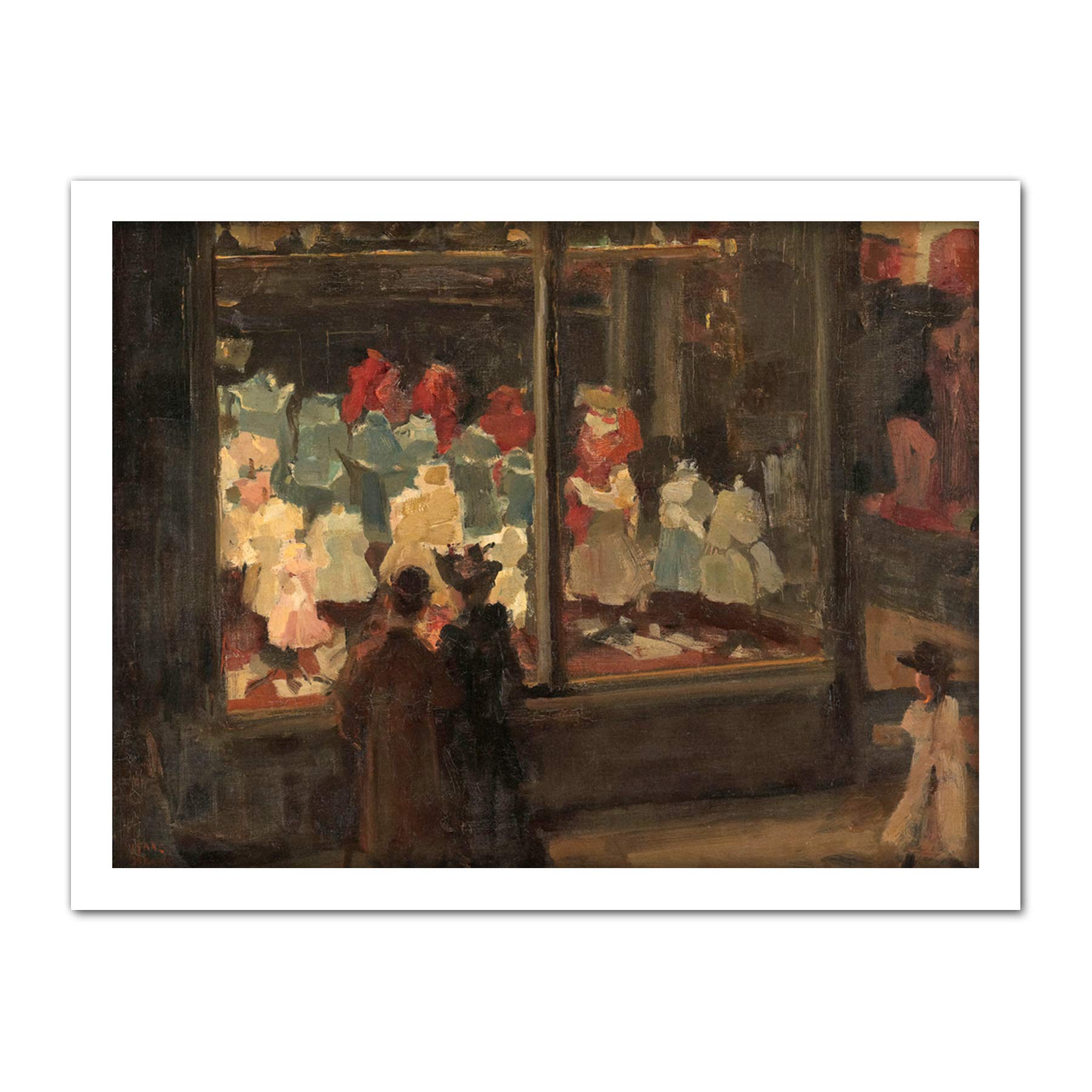 Artery8 Isaac Israels Clothing Shop Window Picture Artwork Framed Wall Art Print 18X24 Inch