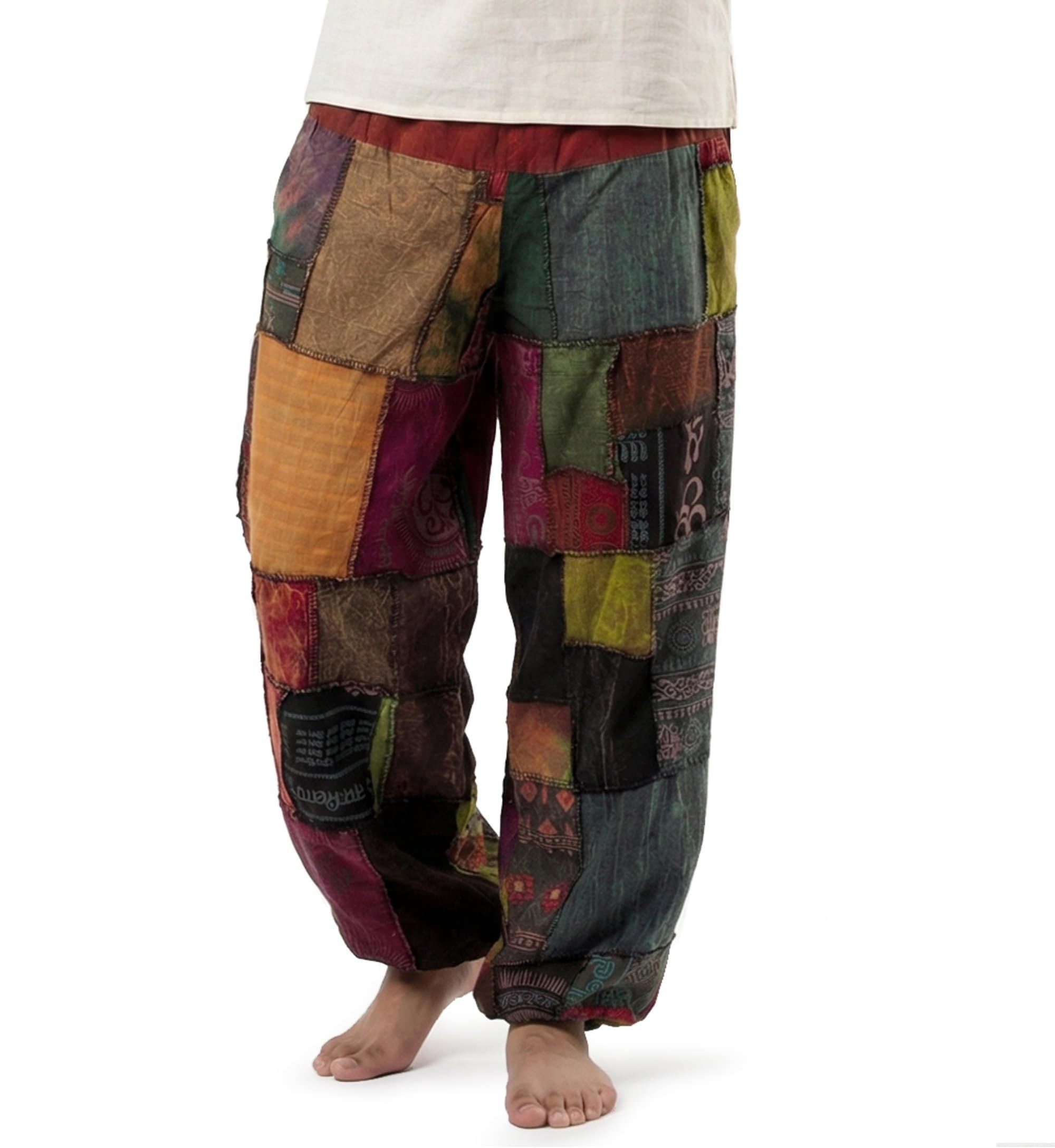Patchwork Jeans Haremshose Aladinhose