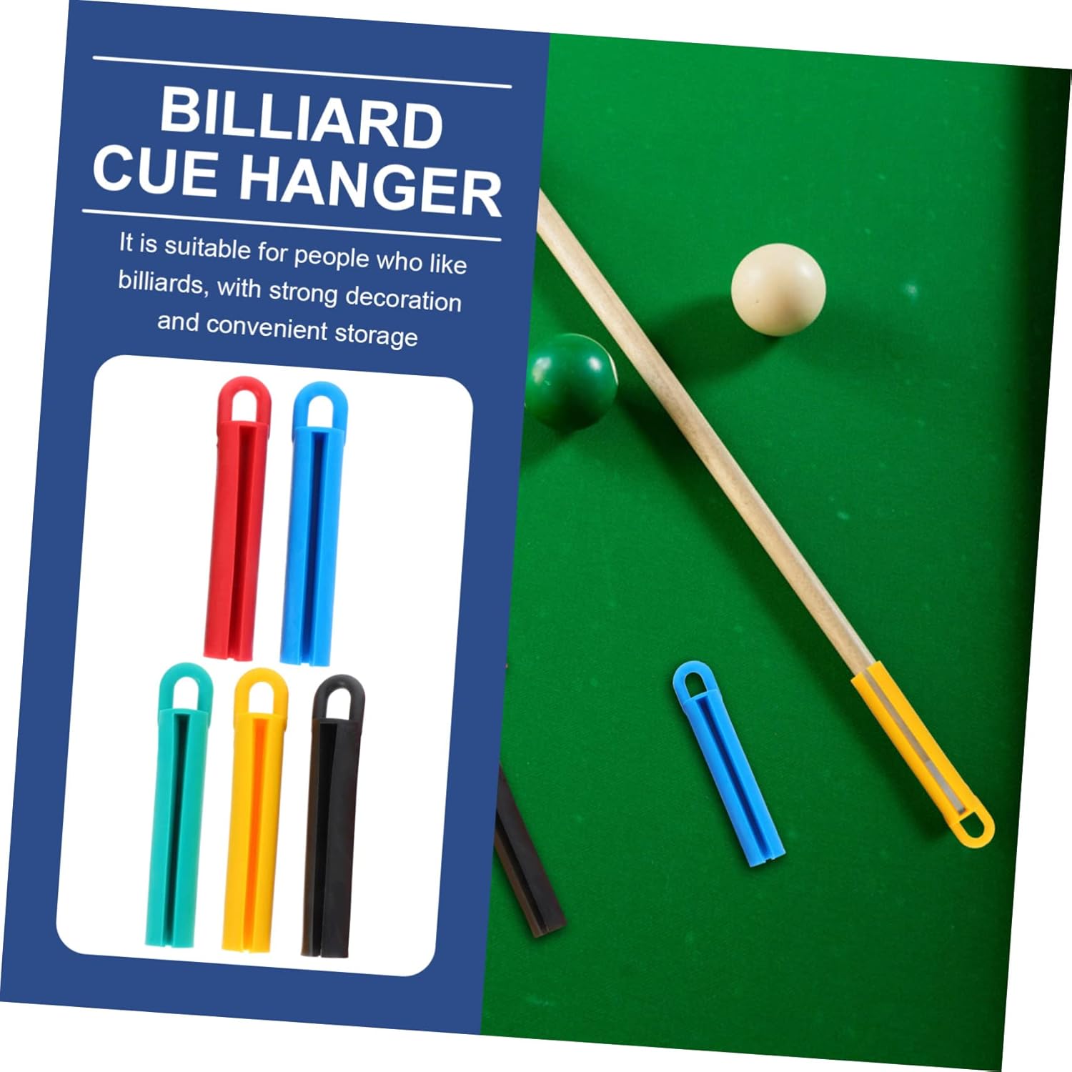Mipcase 75pcs Billiard Stick Hangers Storage Holders for Snooker and Billiard Rooms Random Color Sturdy and Performance Fits Sport Accessory