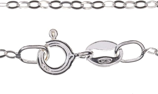 MARKYLIS - GENUINE 925 STERLING SILVER TRACE/ANCHOR JEWELLERY NECK CHAIN NECKLACE - 1mm Guage - Various Lengths