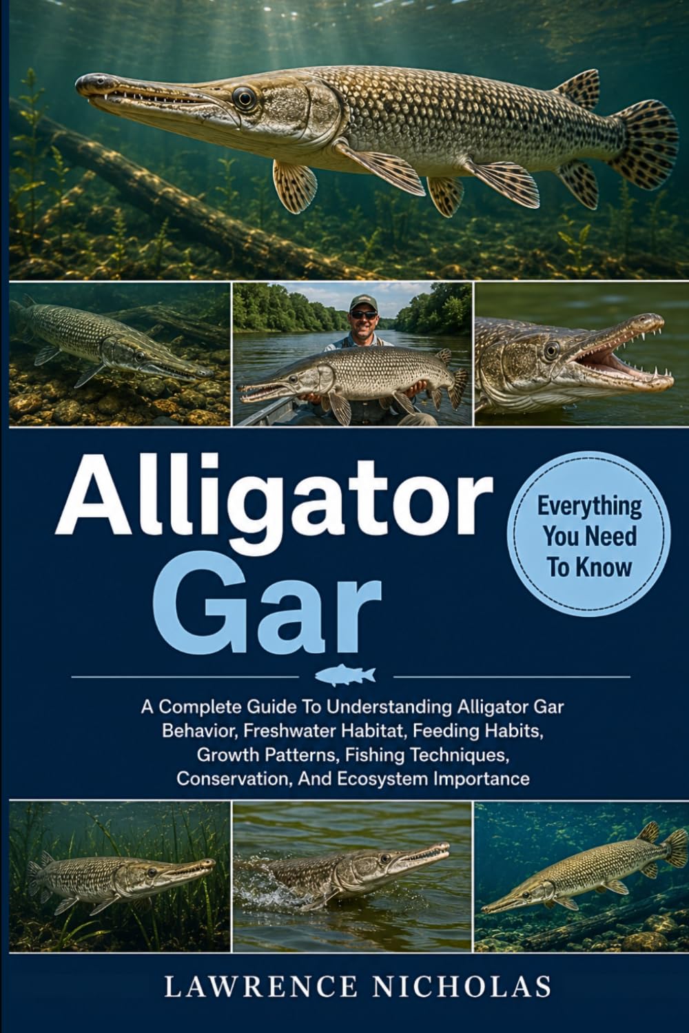 ALLIGATOR GAR HANDBOOK: A Complete Guide To Understanding Alligator Gar Behavior, Freshwater Habitat, Feeding Habits, Growth Patterns, Fishing Techniques, Conservation, And Ecosystem Importance