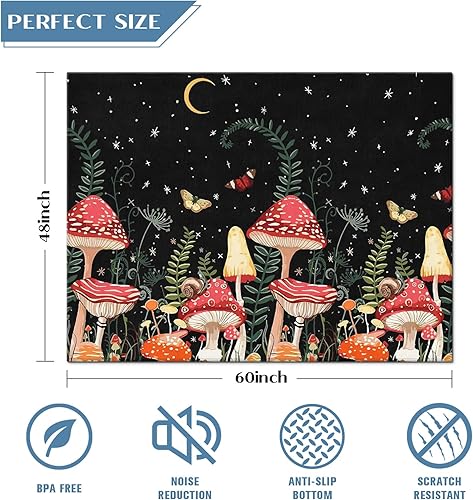 Miniatura 5 de Tapete para silla de oficina para suelo de madera dura, de 48 x 60 pulgadas, tapete antideslizante para silla de juegos de computadora, protector de