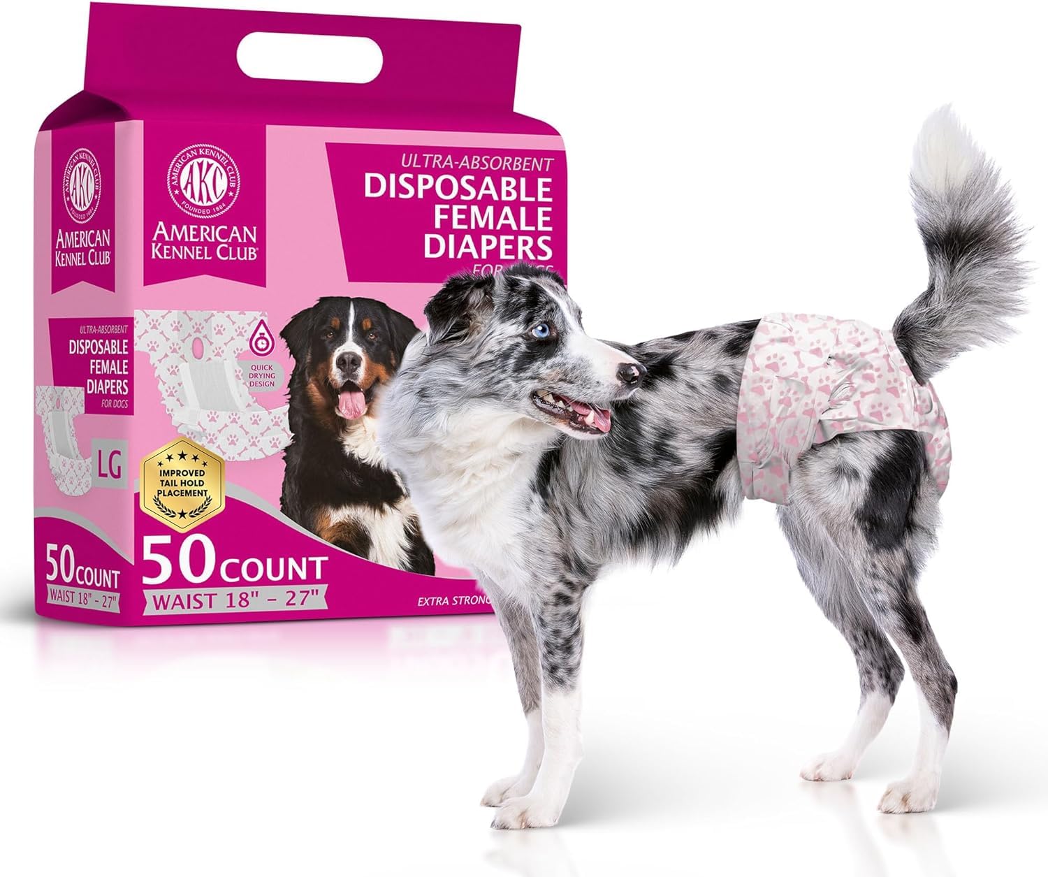 Amazon.com : American Kennel Club Female Dog Wrap, Disposable