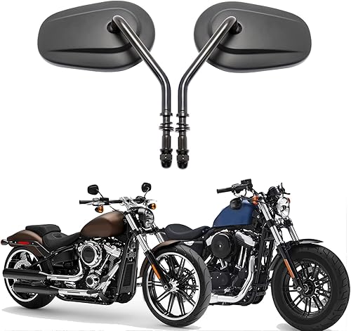 Miniatura 8 de 0.315 in cromo motocicleta retrovisión lateral espejos para Street Glide Road King Softail XL 883 1200 Sportster