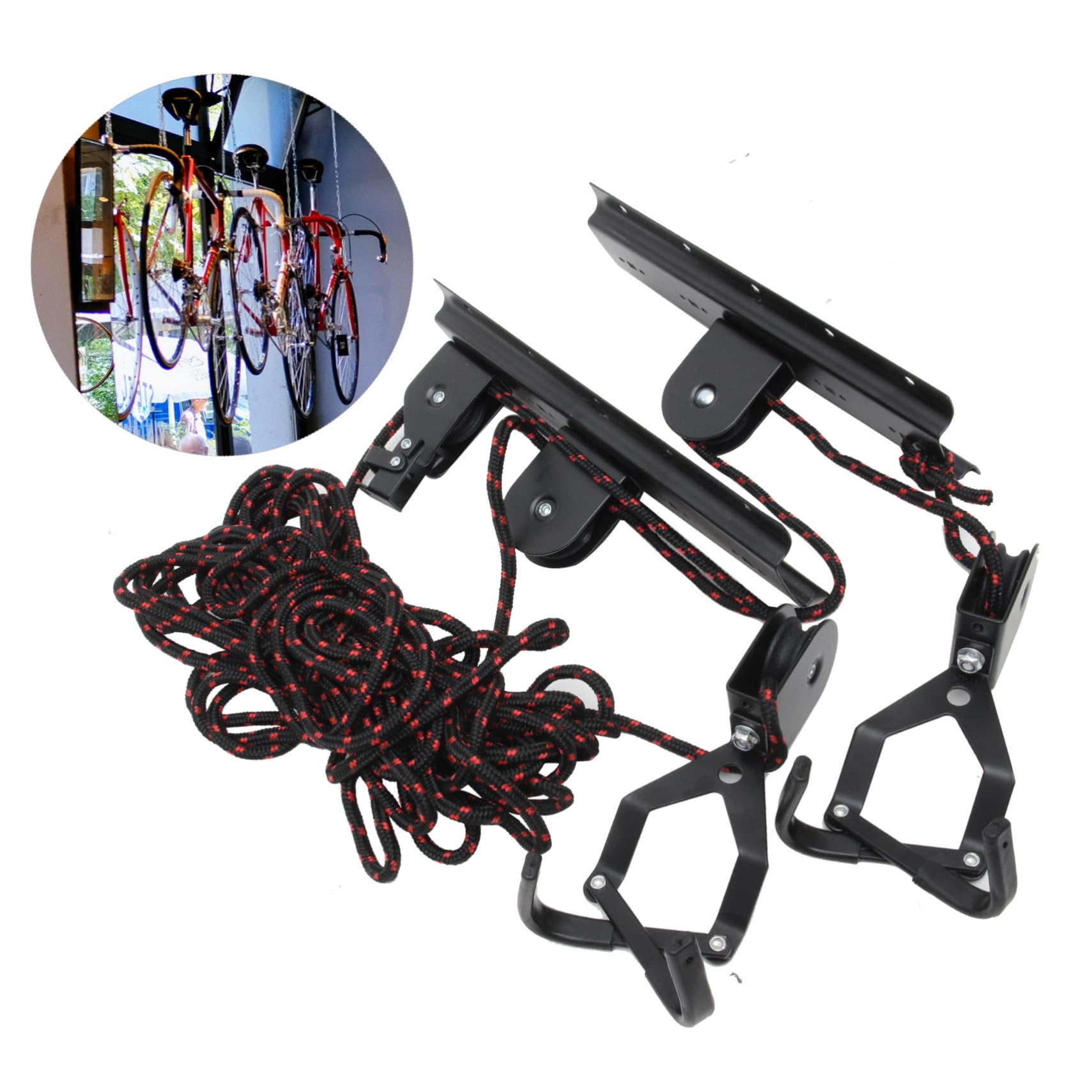 Toddmomy Perchero De Pared para Bicicletas Perchero para Bicicletas Perchero para Pared Ganchos Resistentes Polipasto para Ciclismo De Interior Perchero Resistente para Ropa Perchero