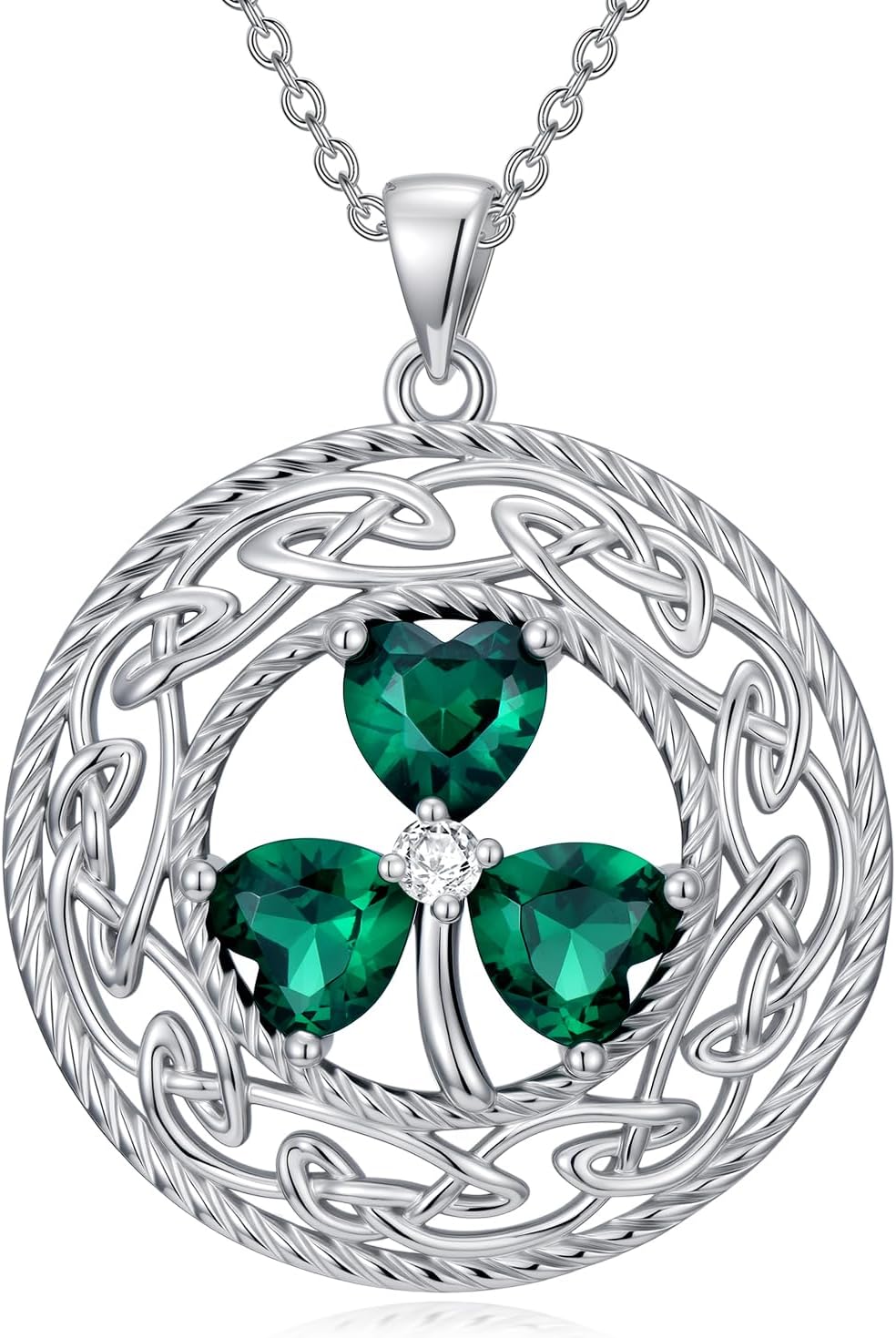 Valentines Day Gifts for Her, 18k White & Rose Gold-Plated Pendant Necklace for Women, Anniversary Birthday Jewelry Gift for Wife Girlfriend Sister Mom Friends