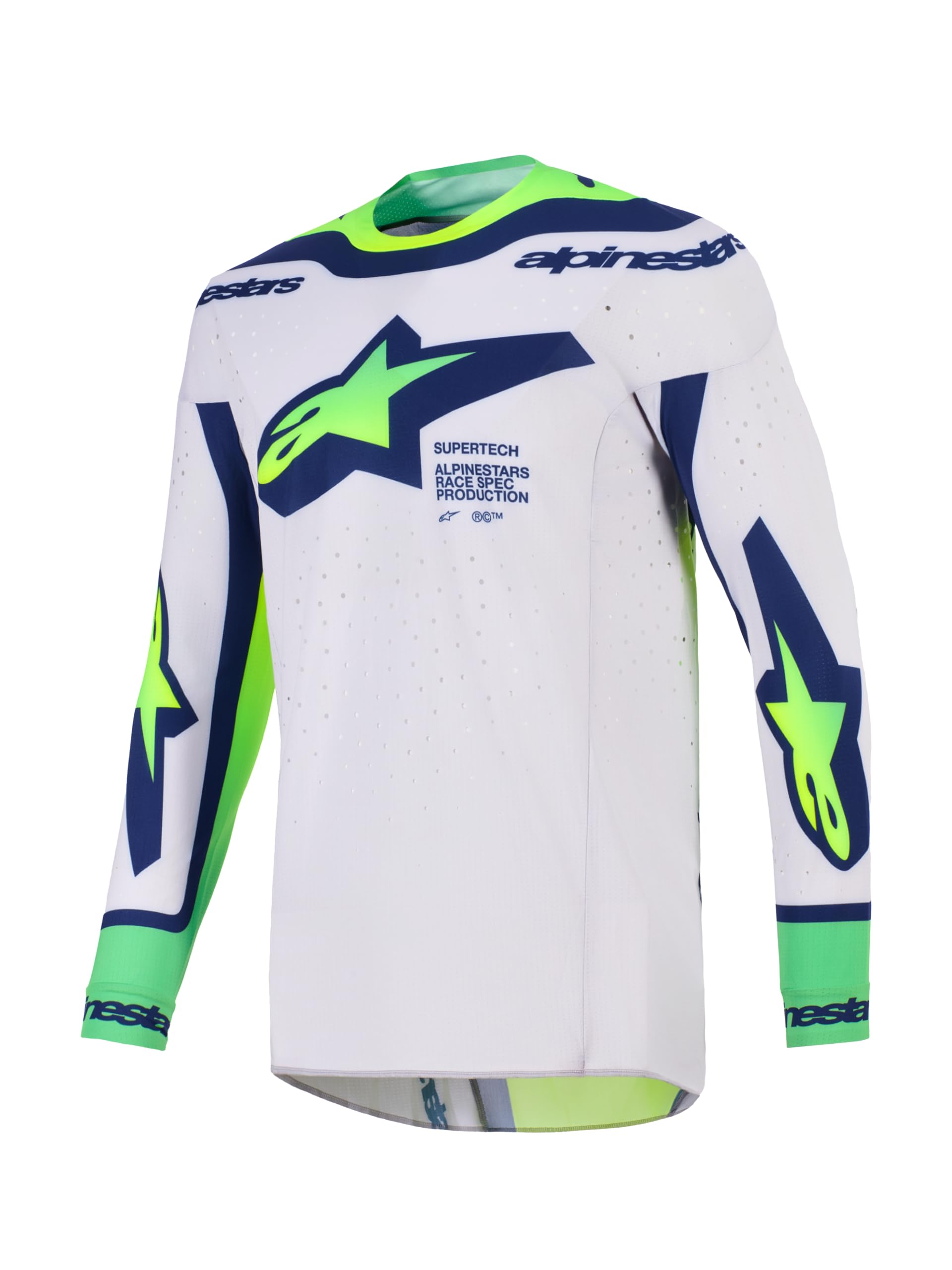 Alpinestars Supertech Vista Maglia da motocross, grigio/blu, L