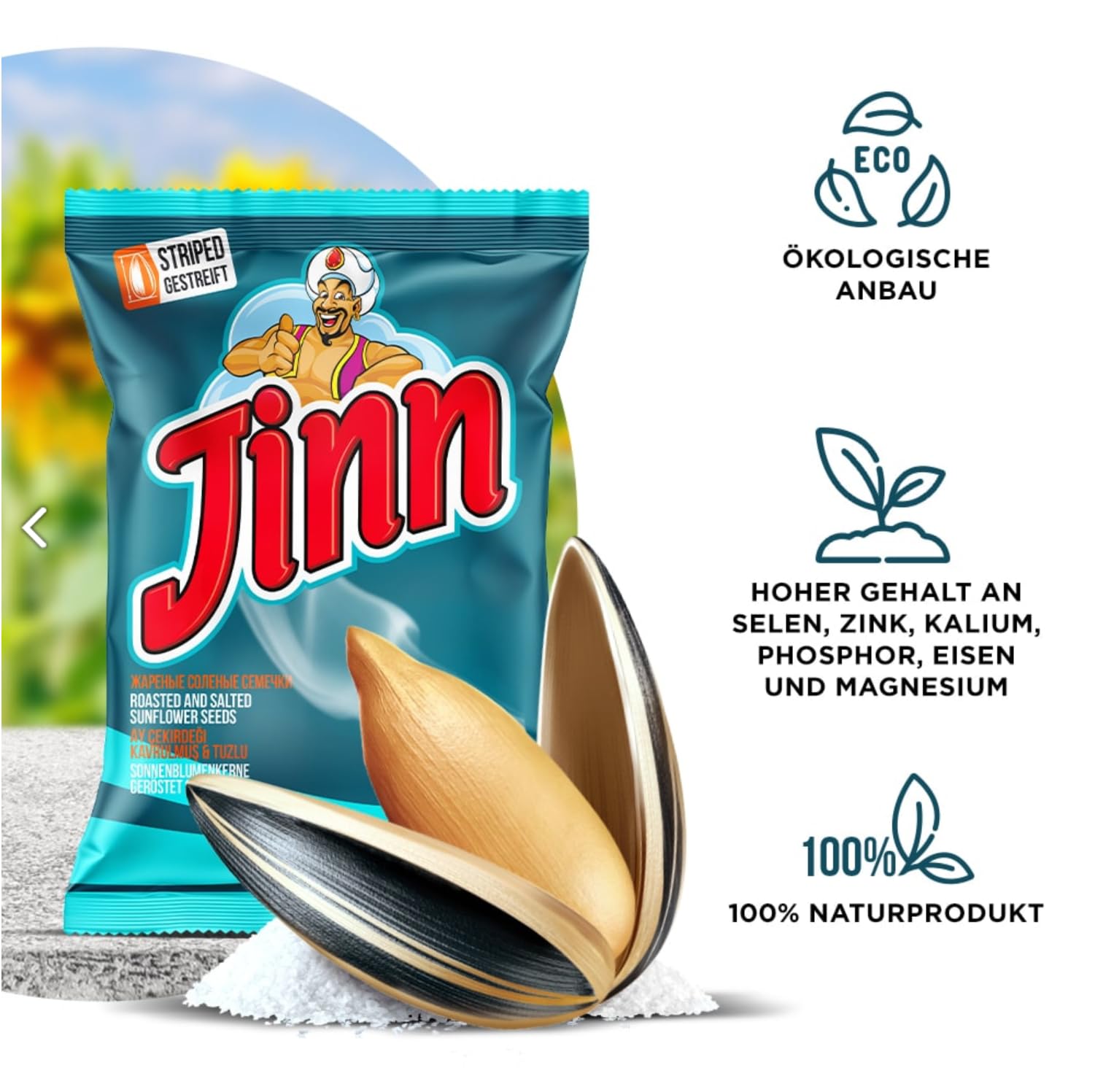 JINN Sonnenblumenkerne Geröstet Gesalzen 300g x 10