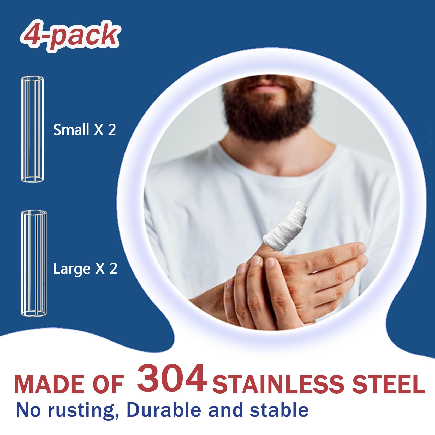 4 Pcs Tubular Gauze Metal Applicator Cage Gauze Bandage Tube — Amazon image 3