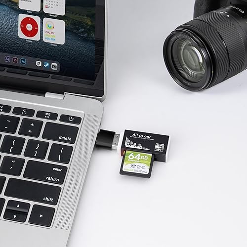 Miniatura 28 de USB C Micro SD Card Reader (Pack of 2 Pcs), BorlterClamp Type C OTG TF Memory Card Reader Compatible with Laptop, MacBook, Tablet, Smartphone