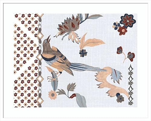Amanti Art Framed Wall Art Print 33x41 A Birds Tale II by Melissa Wang, Animals Wall Art, Vintage Decor, X-Large Poster Painting Artwork for Living