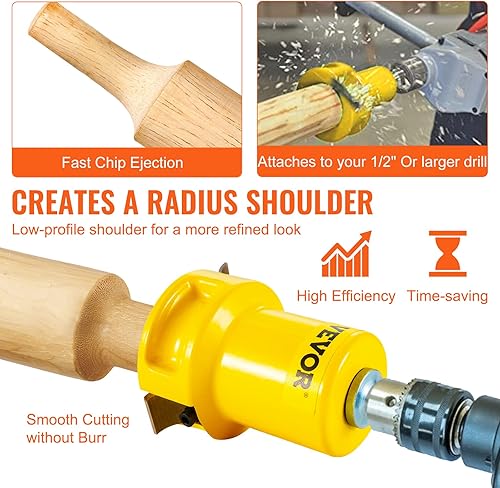 Miniatura 5 de VEVOR Cortador de espigas, 11.000 in y 1.5 pulgadas1.496 in y 2 pulgadas2.000 in, cortador de muebles de troncos de aluminio y acero de alta